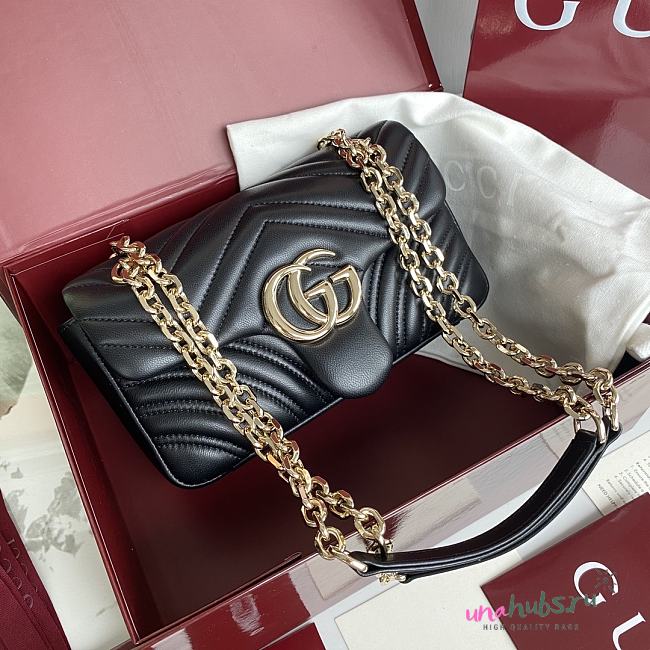 Gucci Marmont shoulder bag black new 23×14×6cm - 1