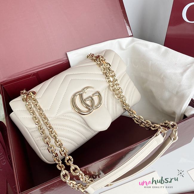 Gucci Marmont shoulder bag white new 23×14×6cm - 1