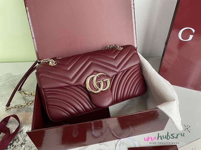 Gucci Marmont small shoulder bag red new 26×15×7cm - 1