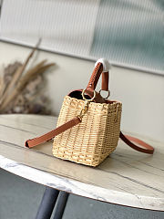 Louis Vuitton Mini Capucines Brown Raffia 21x14x8cm - 4