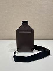 Prada Brique Saffiano Leather Coffee Bag 20x14x5cm - 2