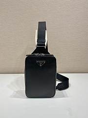 Prada Brique Saffiano Leather Black Bag 20x14x5cm - 1