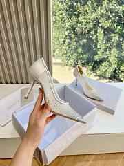 Jimmy Choo Love 85mm Crystal-embellished White Pumps - 1