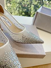 Jimmy Choo Love 85mm Crystal-embellished White Pumps - 4