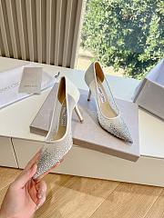 Jimmy Choo Love 85mm Crystal-embellished White Pumps - 3