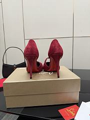 Christian Louboutin cross-strap Suede Heeled Pumps 10cm - 4