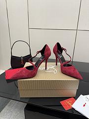 Christian Louboutin cross-strap Suede Heeled Pumps 10cm - 3