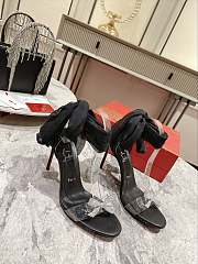Christian Louboutin Crystal Bow Silk-Tie Heel 10cm - 1