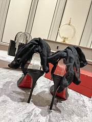 Christian Louboutin Crystal Bow Silk-Tie Heel 10cm - 4