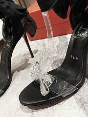 Christian Louboutin Crystal Bow Silk-Tie Heel 10cm - 3