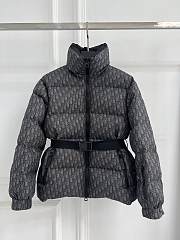 Dior DiorAlps Belted Puffer Jacket Gray and Black - 1