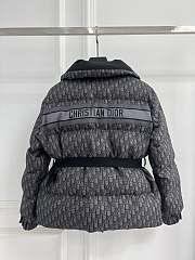 Dior DiorAlps Belted Puffer Jacket Gray and Black - 3