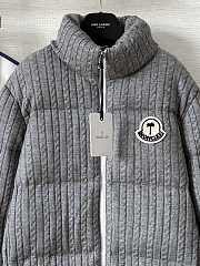 Moncler x Palm Angels Austru Down Jacket Grey/White  - 3