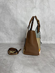 Miu Miu Oak Patchwork Leather Handbag 25.5x20x13cm - 3