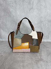 Miu Miu Oak Patchwork Leather Handbag 25.5x20x13cm - 2