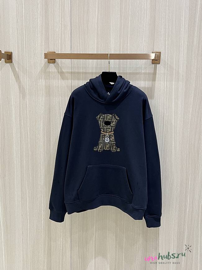 Fendi Dark blue cotton sweatshirt - 1