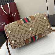 Gucci Ophidia Medium Boston Beige and brown 30x16x20cm - 6