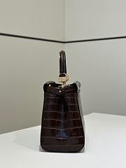 Fendi Peekaboo Bag Dark Brown Crocodile Bag 23x13x17cm - 5