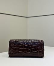 Fendi Peekaboo Bag Dark Brown Crocodile Bag 23x13x17cm - 4