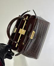 Fendi Peekaboo Bag Dark Brown Crocodile Bag 23x13x17cm - 3