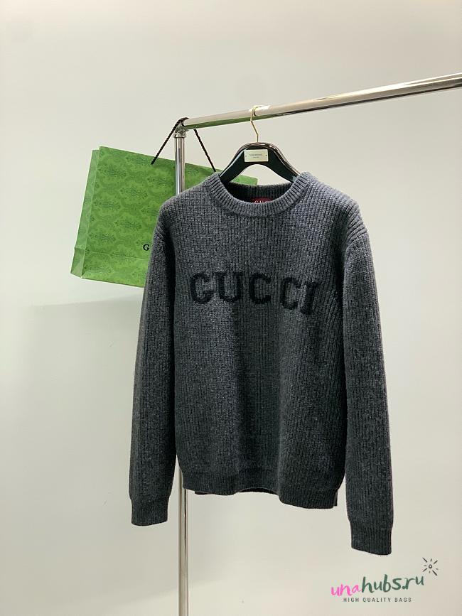 Gucci Wool cashmere rib knit sweater - 1