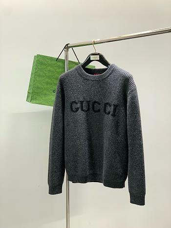Gucci Wool cashmere rib knit sweater