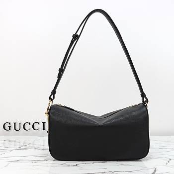 Gucci Half Horsebit medium shoulder bag black 31.5x17x12cm