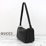 Gucci Half Horsebit medium shoulder bag black 31.5x17x12cm - 5