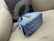 Chanel Small 25 Handbag Denim Blue 30x26x14cm - 6