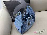 Chanel Small 25 Handbag Denim Blue 30x26x14cm - 5