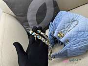 Chanel Small 25 Handbag Denim Blue 30x26x14cm - 4