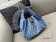 Chanel Small 25 Handbag Denim Blue 30x26x14cm - 1