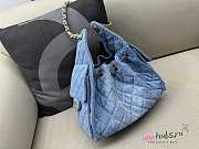 Chanel Small 25 Handbag Denim Blue 30x26x14cm - 2