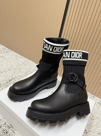 Dior D-Major Ankle Boot Black Calfskin 