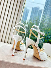 Jimmy Choo Sacaria 85MM Tulle Sandals White - 2