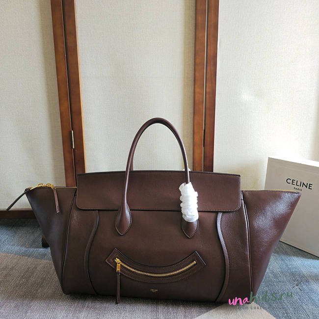 Celine Large Smiling Luggage Dark Brown 44x20x27cm - 1