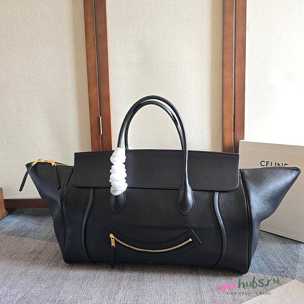 Celine Large Smiling Luggage Dark Black 44x20x27cm - 1