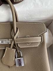 Hermes Birkin 25 Etoupe Silver Togo 25cm - 5