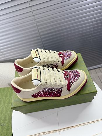 Gucci GG crystal Screener trainers ivory Sneaker