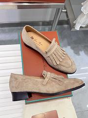 Loro Piana fringe-detail Suede Loafers - 3