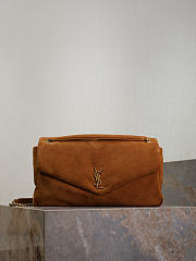 YSL Calypso Large Brown Suede 38×21×10cm - 6