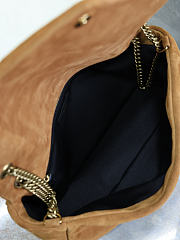 YSL Calypso Large Brown Suede 38×21×10cm - 4