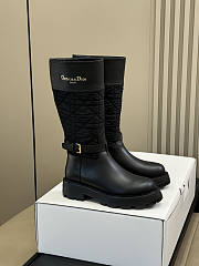 Dior D-Town Boot Black Calfskin and Nylon - 1
