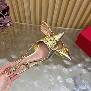 Valentino Vlogo Signature Metallic Slingback Pumps 80mm - 4