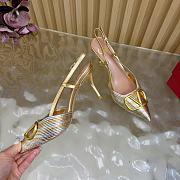 Valentino Vlogo Signature Metallic Slingback Pumps 80mm - 3