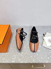 Hermes Lilia ballet Beige flat  - 3