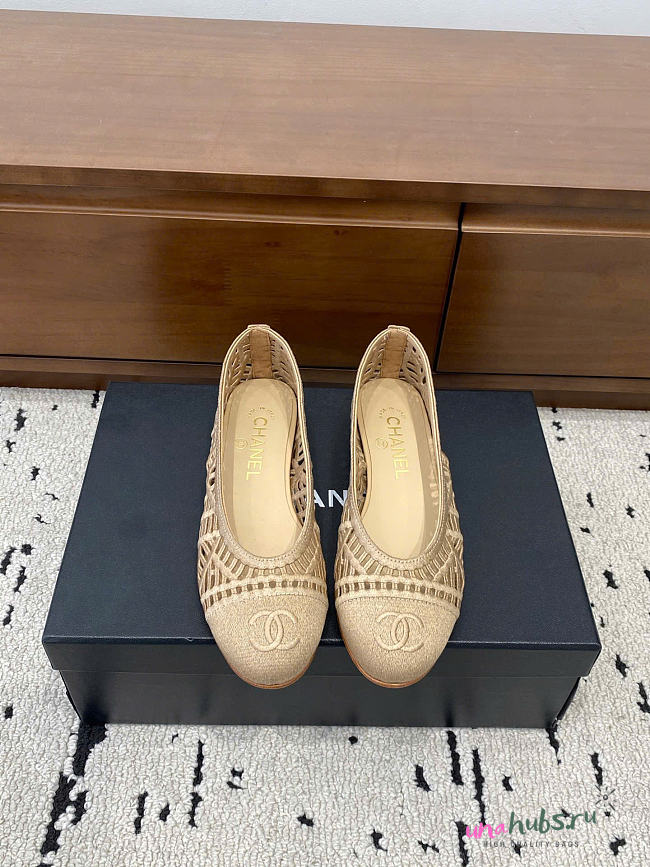 Chanel Beige Ballerina Flat - 1