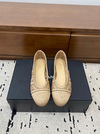 Chanel Beige Ballerina Flat