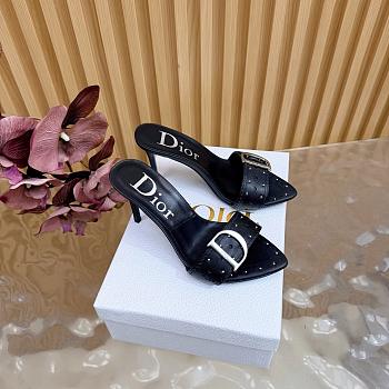 Dior Black Leather Heel 8.5cm