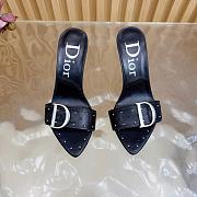 Dior Black Leather Heel 8.5cm - 3